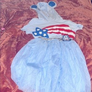 Kids Blue and Red Bear Costume New with tags size~Large 10-12 yrs